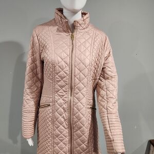Via Spiga Light Pink Quilted Puffer Jacket